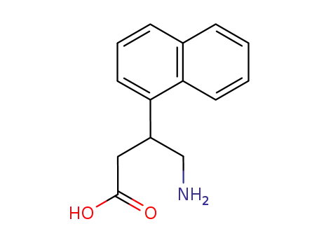Molecular Structure of 71388-75-5 ((-)-4-amino-3-(1-naphthyl)butanoic acid)