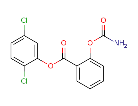 Molecular Structure of 108935-06-4 (2,5-Dichlorophenyl 2-((aminocarbonyl)oxy)benzoate)