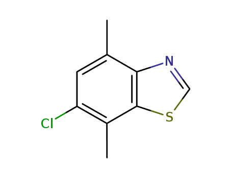 Molecular Structure of 109069-78-5 (Benzothiazole, 6-chloro-4,7-dimethyl- (6CI))