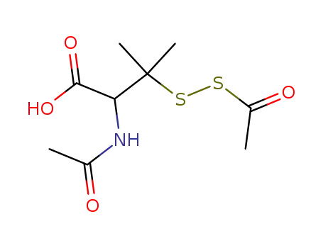 Molecular Structure of 109795-73-5 (N-acetyl-3-(acetyldisulfanyl)-L-valine)