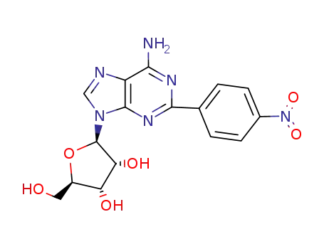 Molecular Structure of 37151-16-9 (2-(PARA-NITROPHENYL)-ADENOSINE)
