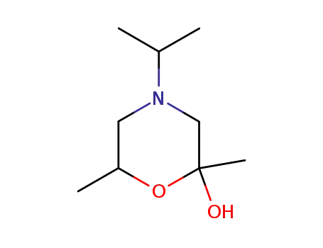 Molecular Structure of 109605-05-2 (2-Morpholinol,2,6-dimethyl-4-(1-methylethyl)-(9CI))