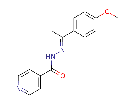 Molecular Structure of 793-05-5 (4-Pyridinecarboxylicacid, 2-[1-(4-methoxyphenyl)ethylidene]hydrazide)