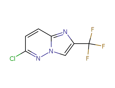 Molecular Structure of 109113-97-5 (IMIDAZO[1,2-B]PYRIDAZINE, 6-CHLORO-2-TRIFLUOROMETHYL-)