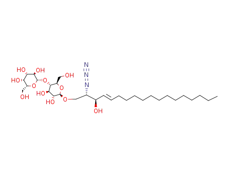 (2S,3R,4E)-β-galactopyranosyl-(1''->4')-β-glucopyranosyl-(1'<->1)-2-azido-4-octadecene-1,3-diol