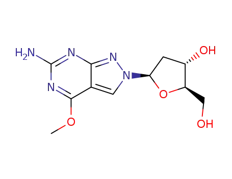 6-Amino-2-(2'-deoxy-β-D-erythro-pentofuranosyl)-4-methoxy-2H-pyrazolo<3,4-d>pyrimidine