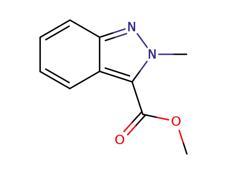 Molecular Structure of 109216-61-7 (2H-Indazole-3-carboxylic acid,2-methyl-, methyl ester)