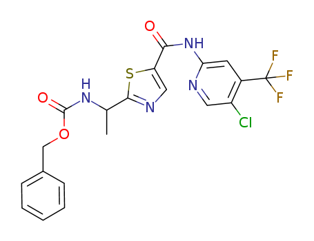 Benzyl (1-(5-((5-chloro-4-(trifluoromethyl)pyridin-2-yl)carbamoyl)thiazol-2-yl)ethyl)carbamate