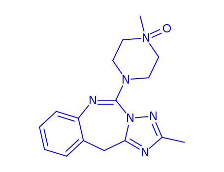 Molecular Structure of 124027-46-9 (2-methyl-5-(4-methylpiperazin-1-yl)-11H-[1,2,4]triazolo[1,5-c][1,3]benzodiazepine 6-oxide)