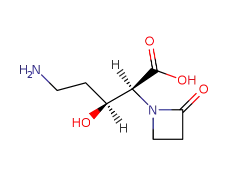 Molecular Structure of 127514-05-0 (erythro-5-amino-3-hydroxy-2-(2-oxoazetidin-1-yl)valeric acid)