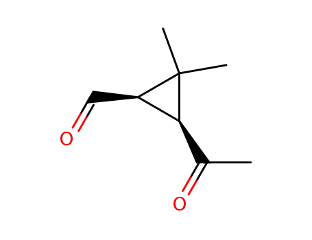 Cyclopropanecarboxaldehyde, 3-acetyl-2,2-dimethyl-, (1R-cis)- (9CI)