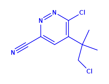 6-chloro-5-(1-chloro-2-methylpropan-2-yl)pyridazine-3-carbonitrile