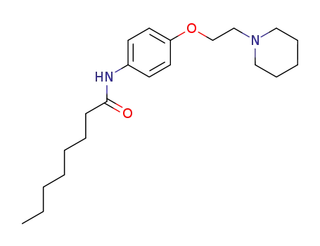 Molecular Structure of 112625-58-8 (N-[4-(2-piperidin-1-ylethoxy)phenyl]octanamide)