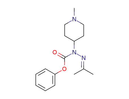 Molecular Structure of 93149-76-9 (3-isopropylidene-2-(1-methyl-[4]piperidyl)-carbazic acid phenyl ester)