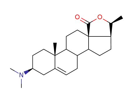 Molecular Structure of 1244-02-6 ((20S)-3α-(Dimethylamino)-20-hydroxypregn-5-en-18-oic acid γ-lactone)