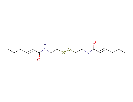 Molecular Structure of 112614-14-9 (bis(2-(2-hexenoylamino)ethyl) disulfide)