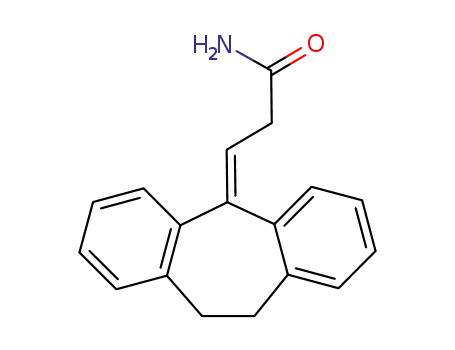 Molecular Structure of 112952-07-5 (3-(10,11-dihydro-5H-dibenzo[a,d][7]annulen-5-ylidene)propanamide)
