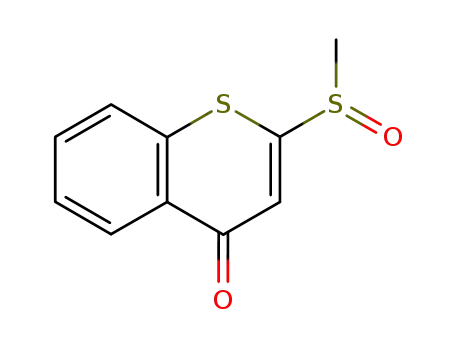 Molecular Structure of 112519-51-4 (4H-1-Benzothiopyran-4-one, 2-(methylsulfinyl)-)