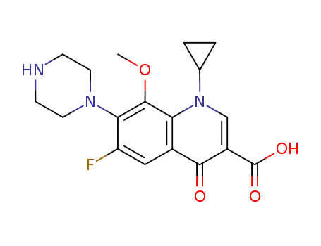 3-Quinolinecarboxylicacid, 1-cyclopropyl-6-fluoro-1,4-dihydro-8-Methoxy-4-oxo-7-(1-piperazinyl)-