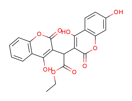 Molecular Structure of 112222-66-9 (7-hydroxyethyl biscoumacetate)