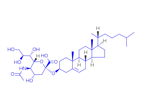 D-글리세로-알파-D-갈락토-2-노눌로피라노손산, 5-(아세틸아미노)-3-디데옥시-, (5베타)-콜레스트-3-엔-5-일 에스테르