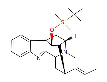 (2R,6S,8R)-8-(tert-Butyl-dimethyl-silanyloxy)-3-eth-(Z)-ylidene-1,3,4,7,8,13b-hexahydro-2H,6H-2,7-cyclo-6,8a-methano-pyrido[1',2':1,2]azepino[3,4-b]indole
