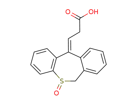 Molecular Structure of 112930-62-8 ((3E)-3-(5-oxidodibenzo[b,e]thiepin-11(6H)-ylidene)propanoic acid)