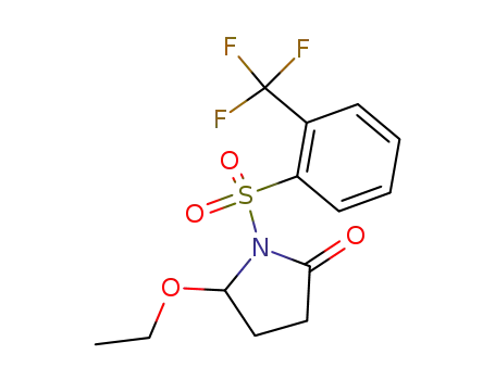 Molecular Structure of 111711-80-9 (5-ethoxy-1-{[2-(trifluoromethyl)phenyl]sulfonyl}pyrrolidin-2-one)