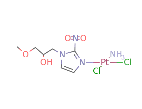 Molecular Structure of 112198-62-6 (platinum(2+) chloride 1-methoxy-3-(2-nitro-1H-imidazol-1-yl)propan-2-ol ammoniate (1:2:1:1))