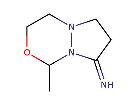 1H,8H-Pyrazolo[1,2-c][1,3,4]oxadiazin-8-imine,  tetrahydro-1-methyl-