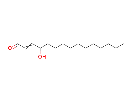Molecular Structure of 112147-39-4 (4-Hydroxy-2-pentadecenal)