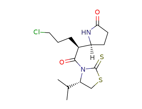 3-(2(R)-(5-oxo-2(S)-pyrrolidinyl)-5-chlorovaleryl)-4(S)-isopropyl-1,3-thiazolidine-2-thione