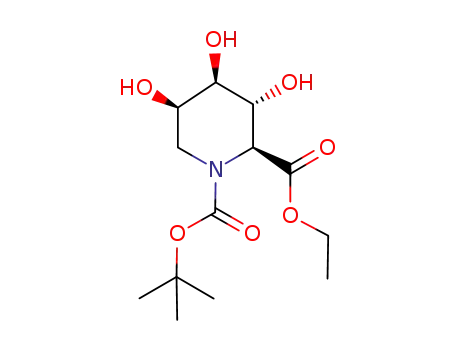 (2S,3R,4R,5R)-1-tert-butyl 2-ethyl 3,4,5-trihydroxypiperidine-1,2-dicarboxylate
