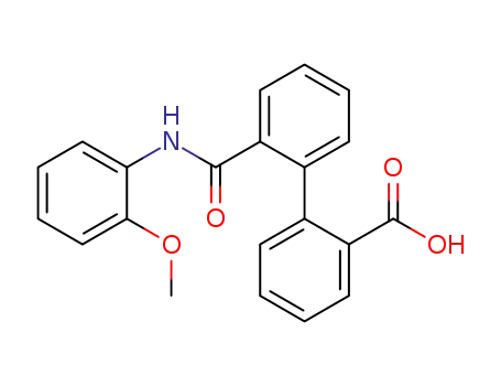 Molecular Structure of 124214-08-0 (2'-(2-Methoxy-phenylcarbamoyl)-biphenyl-2-carboxylic acid)