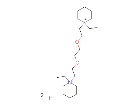 Molecular Structure of 111562-23-3 (1-ethyl-1-[2-[2-[2-(1-ethyl-3,4,5,6-tetrahydro-2H-pyridin-1-yl)ethoxy] ethoxy]ethyl]-3,4,5,6-tetrahydro-2H-pyridine diiodide)