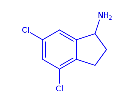 Molecular Structure of 907973-35-7 (4,6-DICHLORO-INDAN-1-YLAMINE HYDROCHLORIDE)
