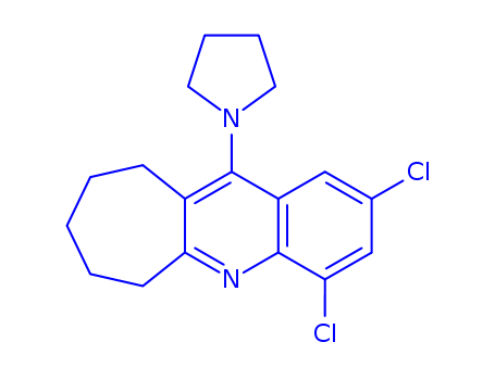 6H-Cyclohepta[b]quinoline,2,4-dichloro-7,8,9,10-tetrahydro-11-(1-pyrrolidinyl)-