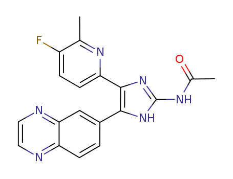 AcetaMide, N-[5-(5-fluoro-6-Methyl-2-pyridinyl)-4-(6-quinoxalinyl)-1H-iMidazol-2-yl]-