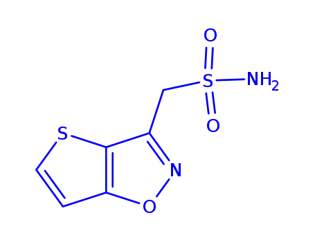 Molecular Structure of 112499-90-8 (1-(thieno[2,3-d][1,2]oxazol-3-yl)methanesulfonamide)