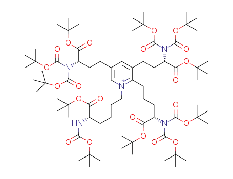 2-{16-(tert-butoxycarbonyl)-16-(S)-[bis-(tert-butoxycarbonyl)amino]butyl}-3,5-bis-{20,24-(tert-butoxycarbonyl)-20,24-(S)-[bis-(tert-butoxycarbonyl)amino]propyl}-1-{11-(tert-butoxycarbonyl)-11-(S)-[(tert-butoxycarbonyl)amino]pentyl}pyridinium