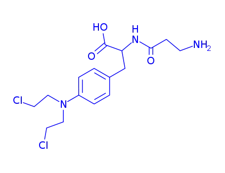 Molecular Structure of 112710-37-9 ((2S)-2-(3-aminopropanoylamino)-3-[4-[bis(2-chloroethyl)amino]phenyl]pr opanoic acid)