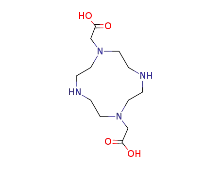 Molecular Structure of 112193-75-6 (1,4,7,10-tetraazacyclododecane-1,7-diacetic acid)