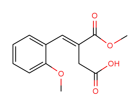 Molecular Structure of 3250-05-3 (((<i>E</i>)-2-methoxy-benzylidene)-succinic acid-1-methyl ester)