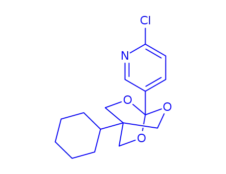 Molecular Structure of 112731-77-8 (2-chloro-5-(4-cyclohexyl-2,6,7-trioxabicyclo[2.2.2]oct-1-yl)pyridine)