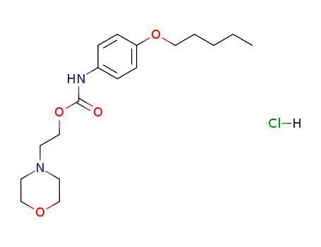 Molecular Structure of 112922-97-1 (2-morpholin-4-ylethyl [4-(pentyloxy)phenyl]carbamate hydrochloride)