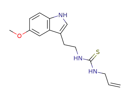 Molecular Structure of 111915-67-4 (1-[2-(5-methoxy-1H-indol-3-yl)ethyl]-3-prop-2-en-1-ylthiourea)