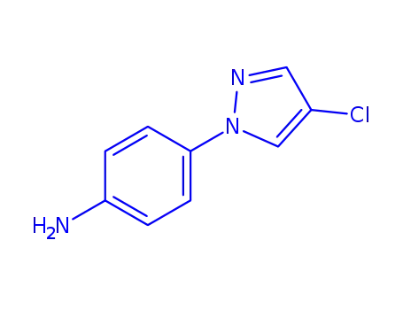 Molecular Structure of 112738-17-7 (4-(4-CHLORO-1H-PYRAZOL-1-YL)ANILINE)