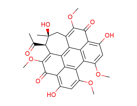 1H-Cyclohepta[ghi]perylene-5,12-dione,1-acetyl-2,3-dihydro-2,6,11-trihydroxy-4,8,9,13-tetramethoxy-2-methyl-,(2R,3R)-rel- (9CI)