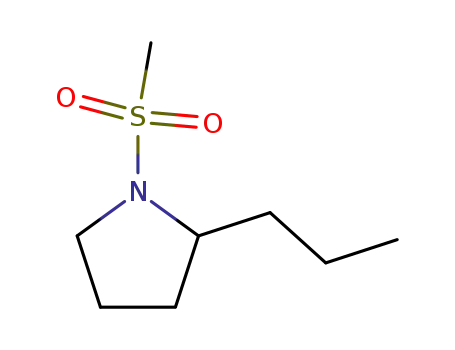 Molecular Structure of 103085-21-8 (1-(methylsulfonyl)-2-propylpyrrolidine)