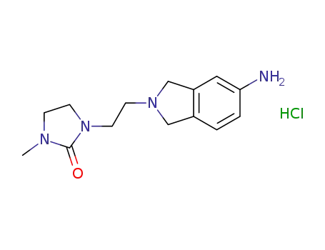 Molecular Structure of 1391602-38-2 (1-[2-(5-amino-1,3-dihydro-isoindol-2-yl)-ethyl]-3-methyl-imidazolidin-2-one hydrochloride)